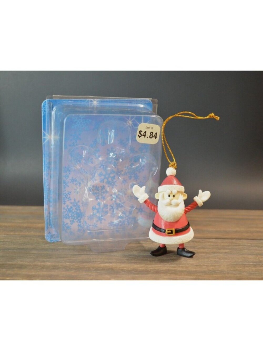 Rudolph Reindeer Santa Ornament 1992 Enesco PVC Christmas Holiday Cheer Vintage